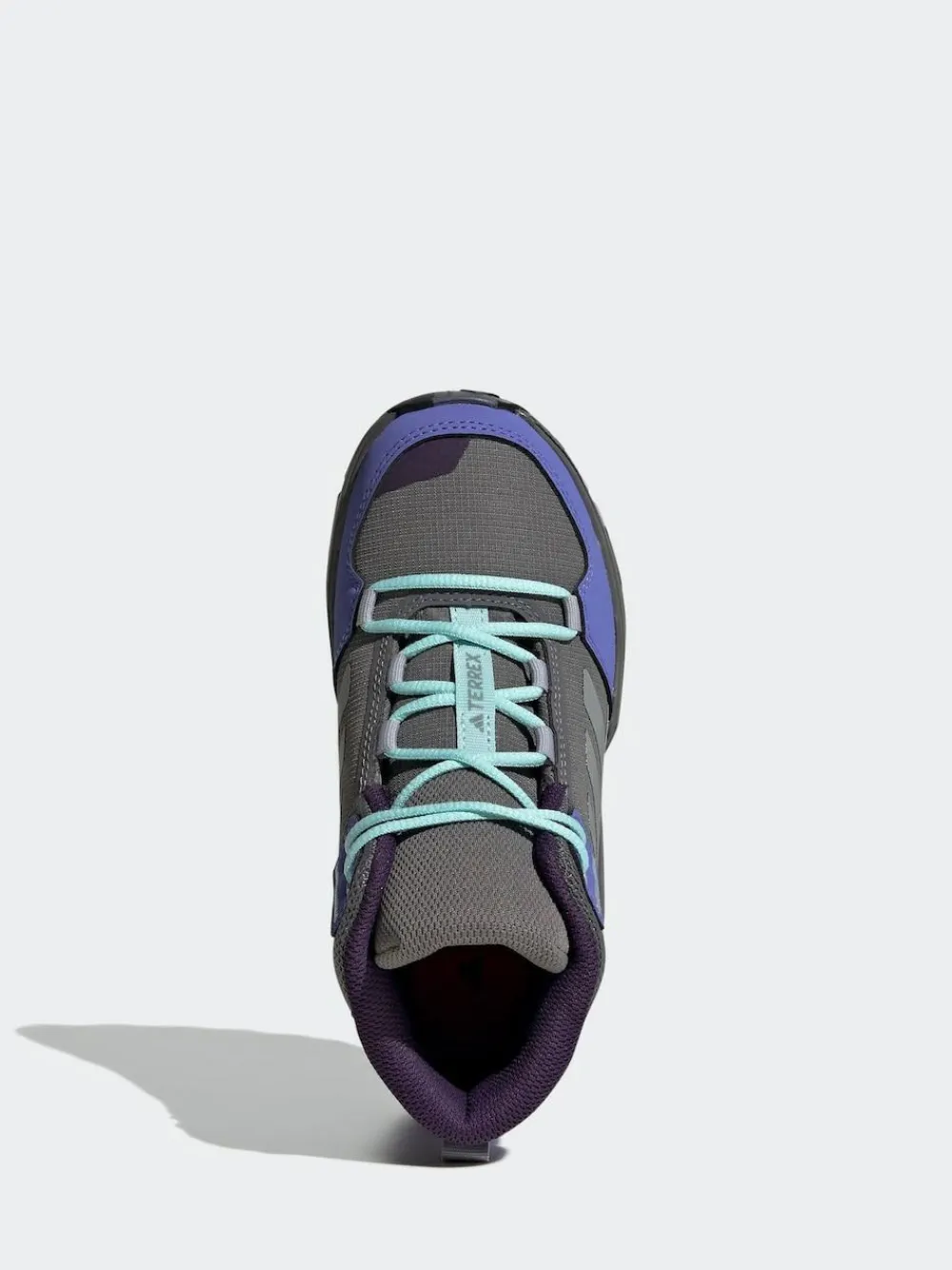 adidas Grey/Blue/Purple Terrex Ax4r Mid Hiking Kids Boots^BOY Boots|Boots