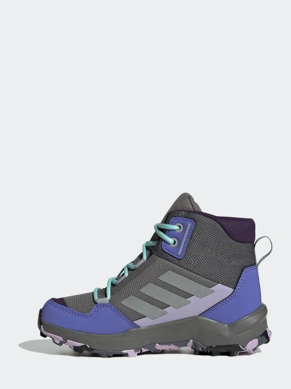 adidas Grey/Blue/Purple Terrex Ax4r Mid Hiking Kids Boots^BOY Boots|Boots