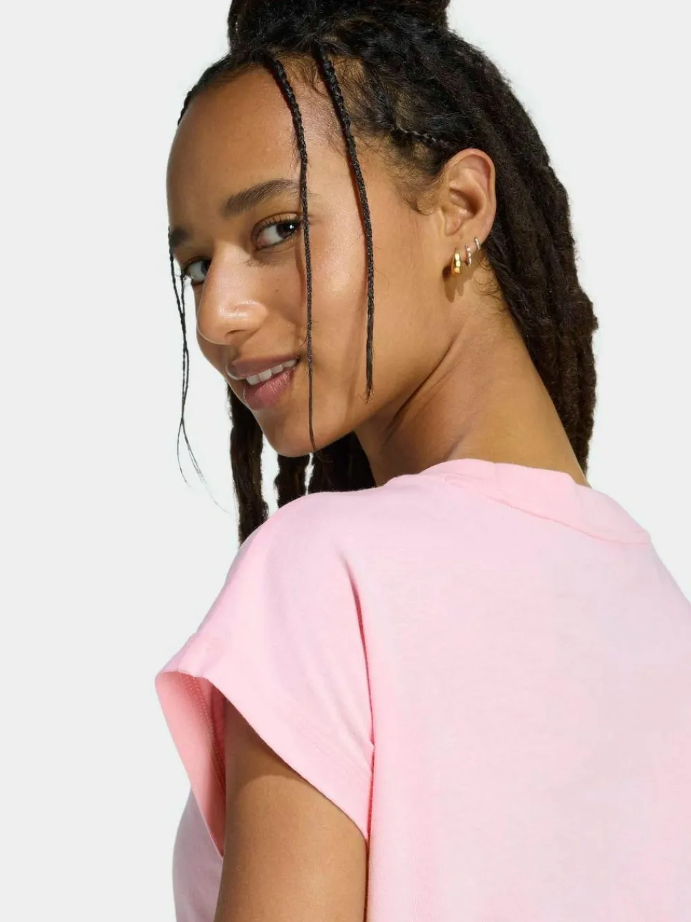 adidas Light Pink Essentials Single Jersey T-Shirt