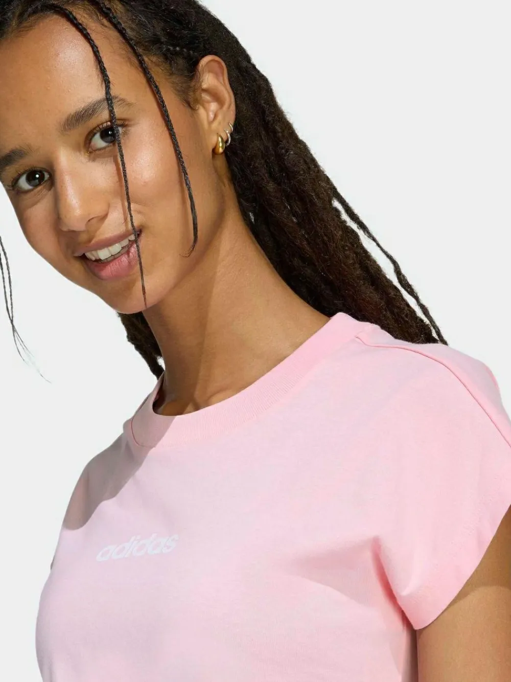 adidas Light Pink Essentials Single Jersey T-Shirt