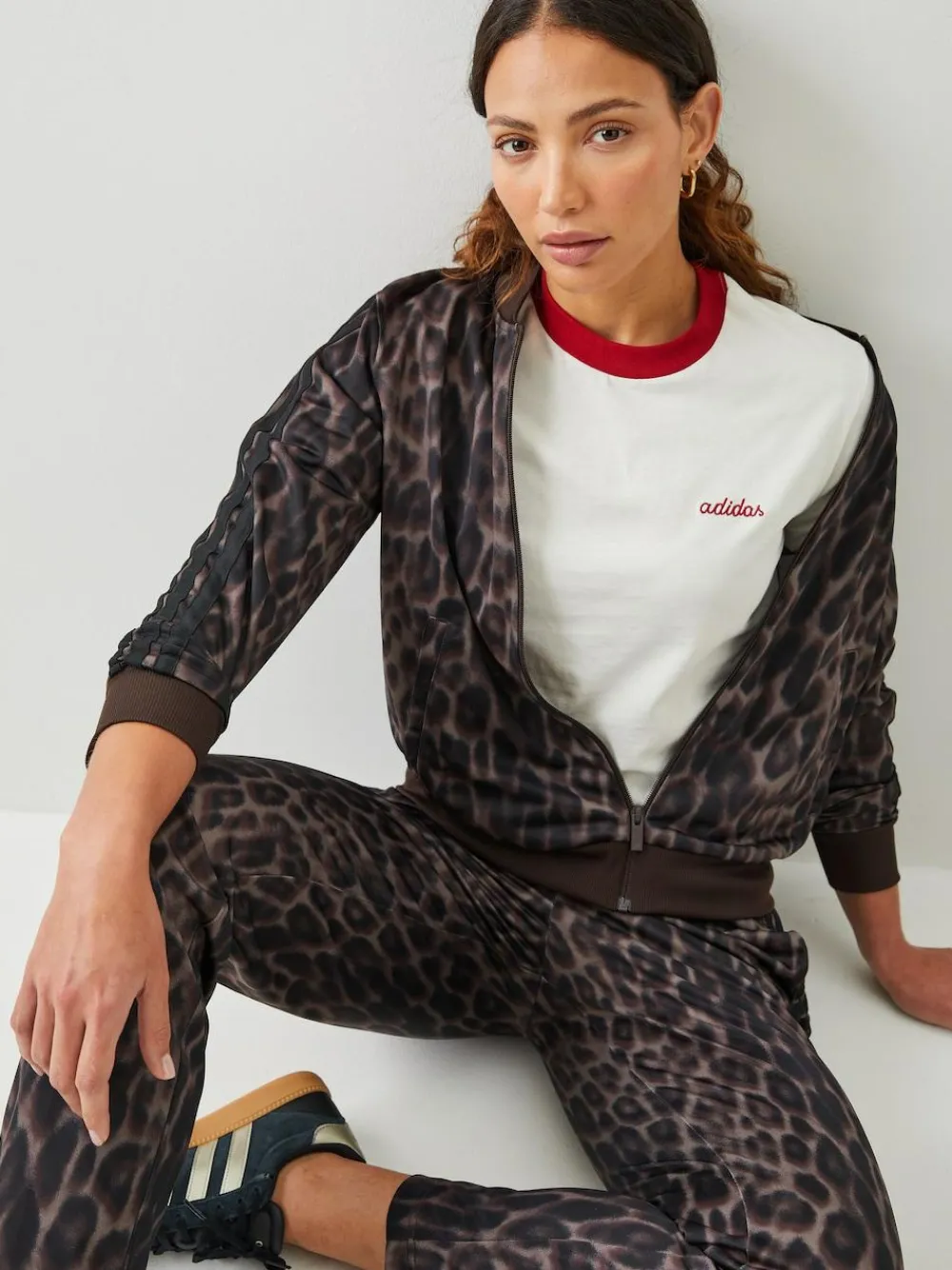 Hot adidas Natural Essentials 3-Stripes Tracksuit Animal Aop