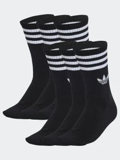 Sale adidas originals 6 Pack Crew Socks 6 Pack Black