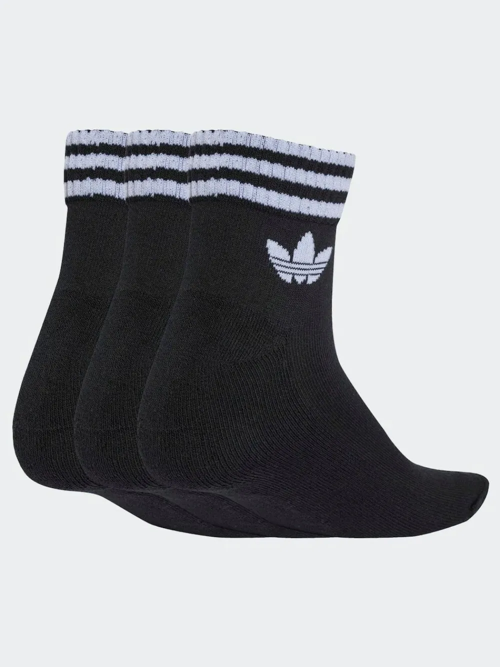 Discount adidas originals Ankle 3-Stripes Crew Socks 3 Pairs Black