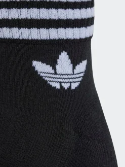 Discount adidas originals Ankle 3-Stripes Crew Socks 3 Pairs Black