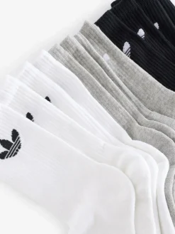 Best adidas Originals Black Trefoil Crew Socks 6 Pack