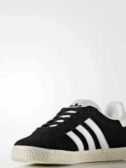 Discount adidas originals Black/White Gazelle Junior Trainers