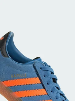 adidas originals Blue Gazelle Comfort Closure Elastic Lace Shoes^BOY School Shoes|Boys Shoes