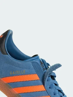 adidas originals Blue Gazelle Comfort Closure Elastic Lace Shoes^BOY School Shoes|Boys Shoes