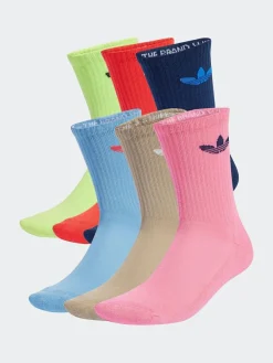 adidas Originals Blue Trefoil Crew Socks 6 Pack^ Socks|Socks