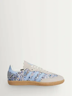 Outlet adidas originals Blue/Grey Floral Samba OG x Liberty London Junior Trainers