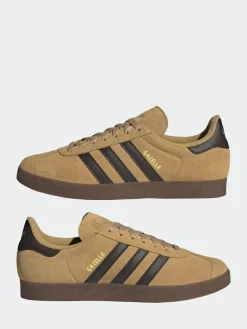 Discount adidas originals Brown Gazelle Trainers