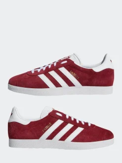 adidas originals Burgundy Red Gazelle Trainers^ Sneakers