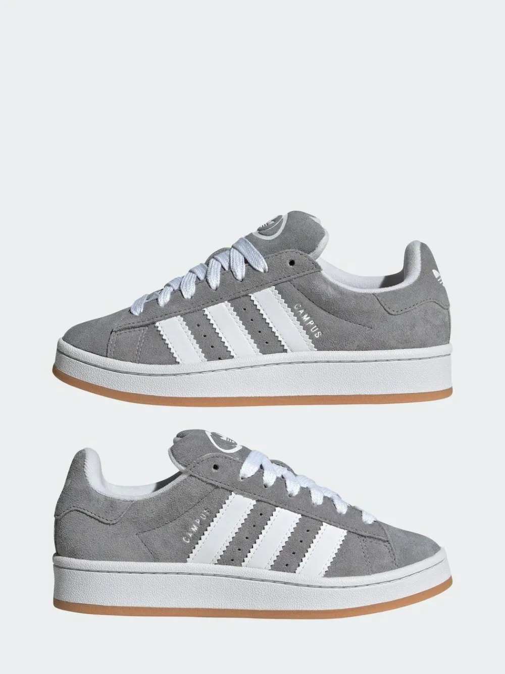 adidas originals Grey/White Campus 00s Lace Junior Trainers^BOY Sneakers|Sneakers