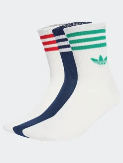 adidas originals Off White Crew 3-Stripes Crew Socks 3 Pairs^ Socks|Socks