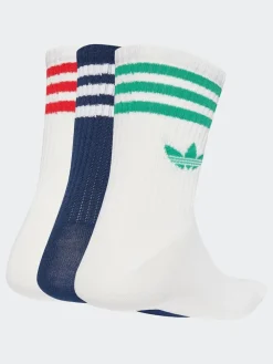 adidas originals Off White Crew 3-Stripes Crew Socks 3 Pairs^ Socks|Socks