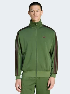adidas originals Olive Green Firebird Track Top^ Loungewear