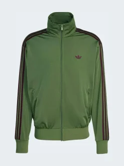 adidas originals Olive Green Firebird Track Top^ Loungewear