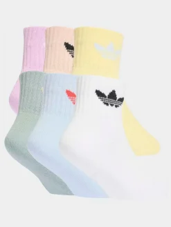 adidas originals Pink Kids Socks 6 Pack^BOY Socks