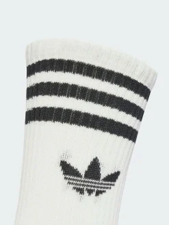 Online adidas originals White Ecru Crew 3-Stripes Crew Socks 3 Pairs