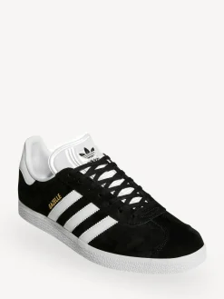 adidas originals White/Black Gazelle Trainers^ Sneakers