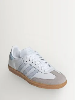 Hot adidas originals Samba OG Junior Trainers White/Grey/Pale Blue