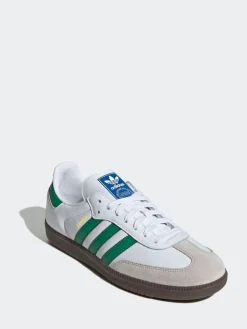 adidas originals Samba Trainers White/Green