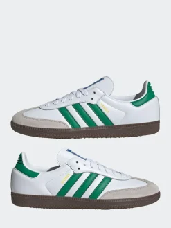 adidas originals Samba Trainers White/Green