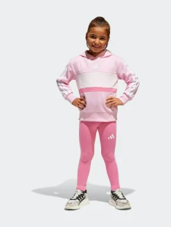 adidas Pink Essentials Tiberio Hoodie and Legging Set Little Kids^ Sweatshirts & Hoodies