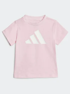 adidas Pink Essentials T-Shirt and Shorts Set Infant Kids^ Shorts|Shorts & Skirts