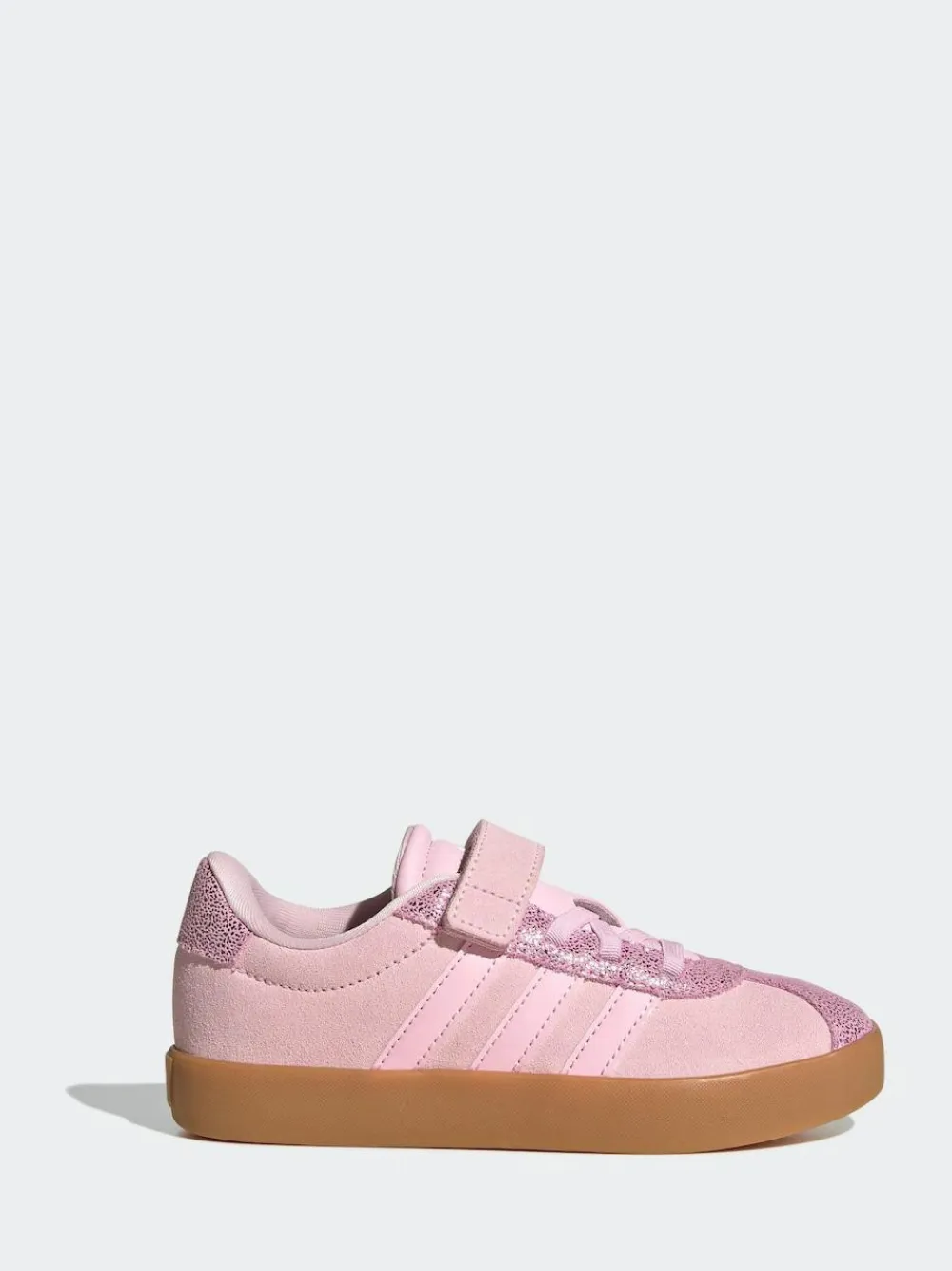 Discount adidas VL Court 3.0 Elastic Lace Kids Trainers Pink