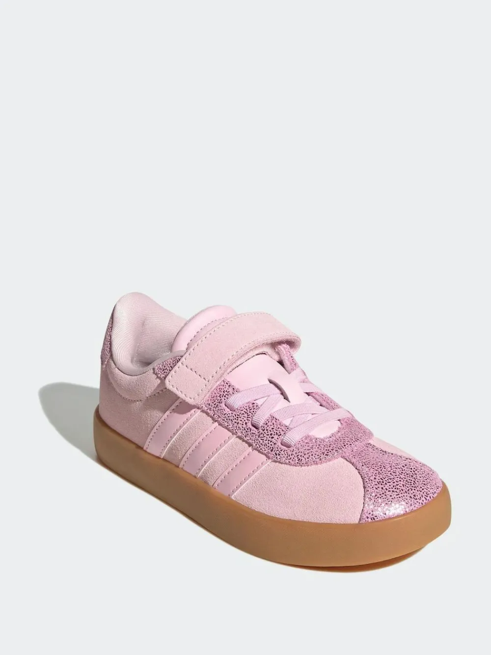 Discount adidas VL Court 3.0 Elastic Lace Kids Trainers Pink