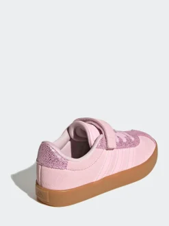 Discount adidas VL Court 3.0 Elastic Lace Kids Trainers Pink