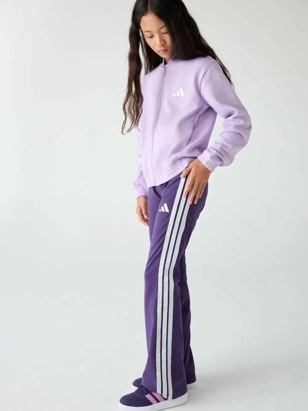 adidas Glam Kids Tracksuit Purple