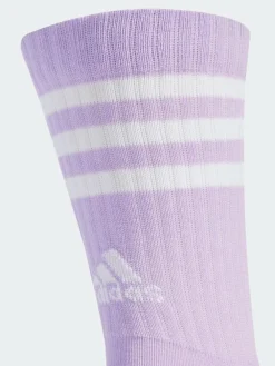 Sale adidas Purple 3-Stripe Crew Length Socks 3 Pack