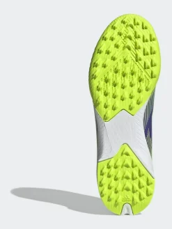 adidas Purple/Lime Kids F50 League Laceless Turf Boots^ Soccer Cleats