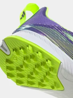 adidas Purple/Lime Kids F50 League Laceless Turf Boots^ Soccer Cleats