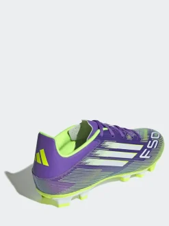 adidas Purple/White Adult F50 Club Firm/Multi Ground Boots^ Soccer Cleats