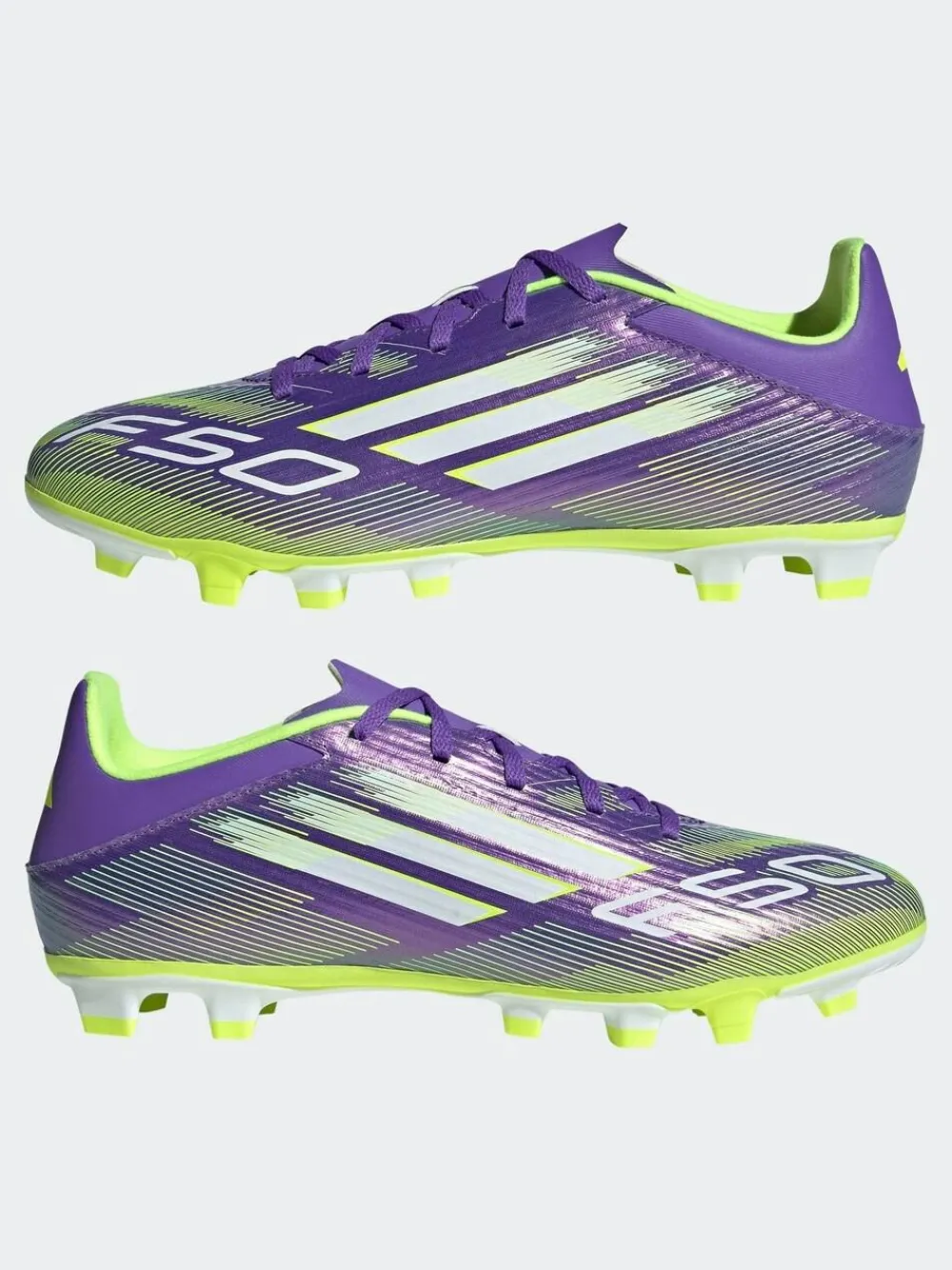 adidas Purple/White Adult F50 Club Firm/Multi Ground Boots^ Soccer Cleats