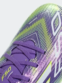 adidas Purple/White Adult F50 Club Firm/Multi Ground Boots^ Soccer Cleats