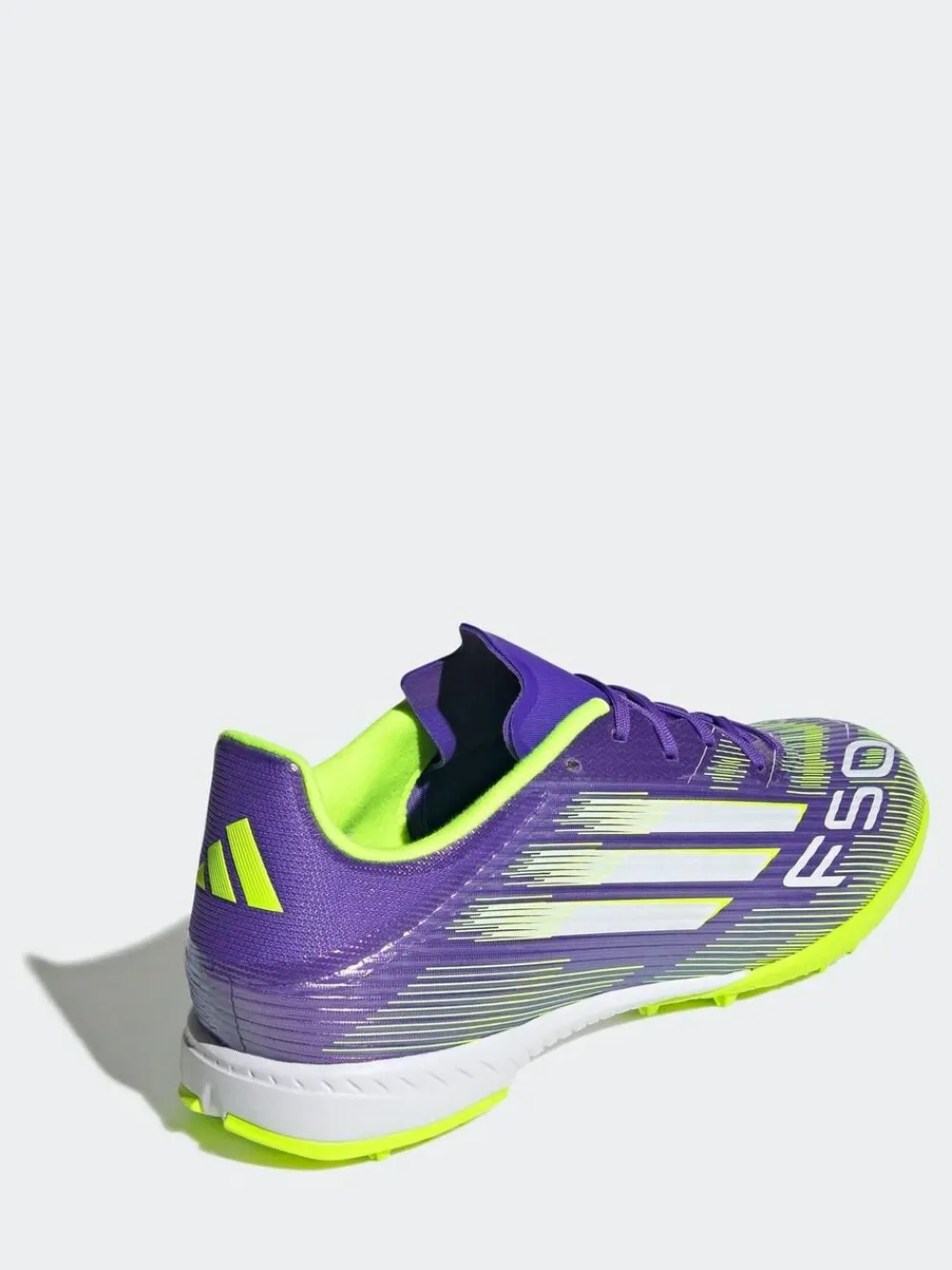 adidas Purple/White Adult F50 League Turf Boots^ Soccer Cleats