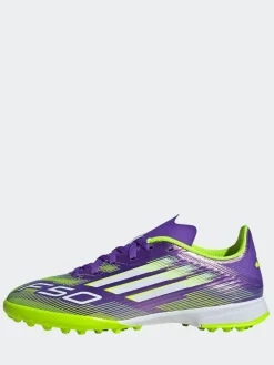 adidas Purple/White Kids F50 League Turf Boots^ Soccer Cleats