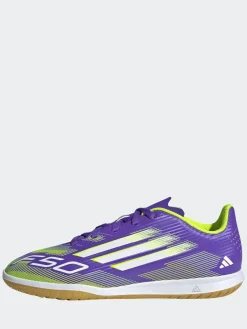 adidas Purple/White Kids F50 Club Indoor Boots^ Soccer Cleats
