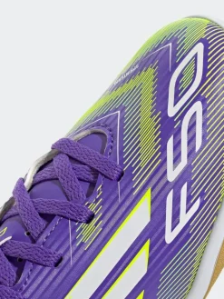 adidas Purple/White Kids F50 Club Indoor Boots^ Soccer Cleats