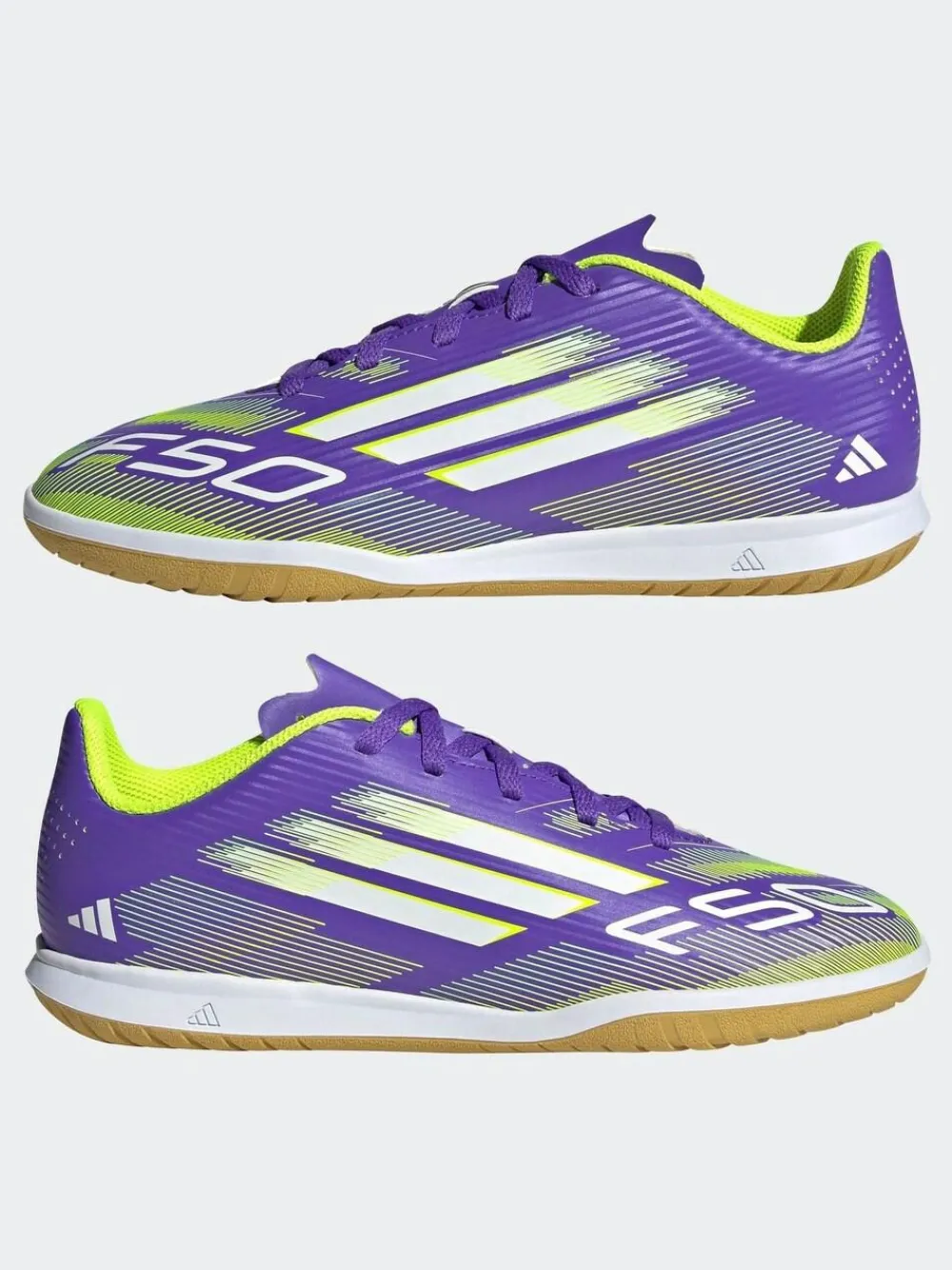 adidas Purple/White Kids F50 Club Indoor Boots^ Soccer Cleats