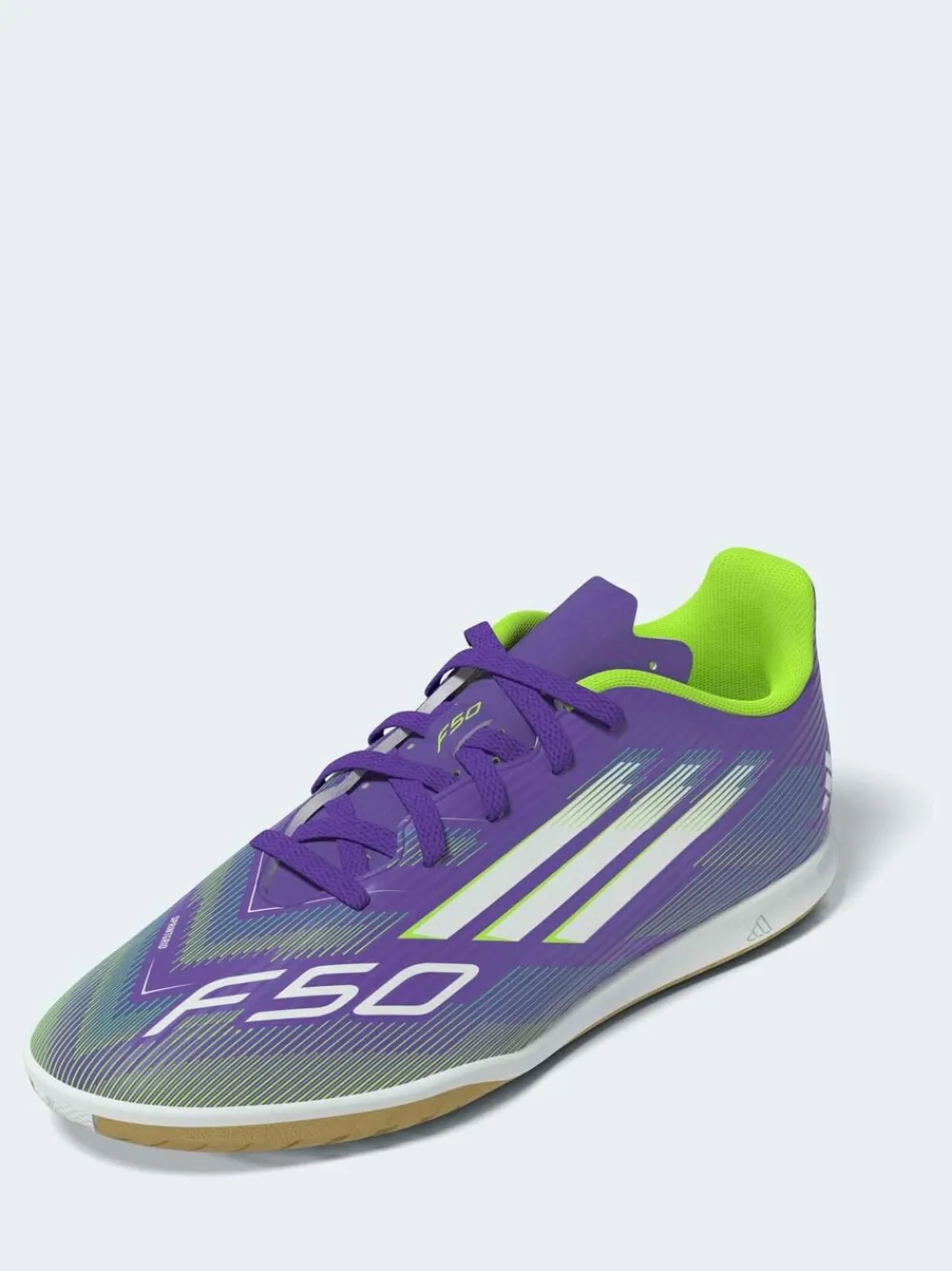 adidas Purple/White Kids F50 Club Indoor Boots^ Soccer Cleats