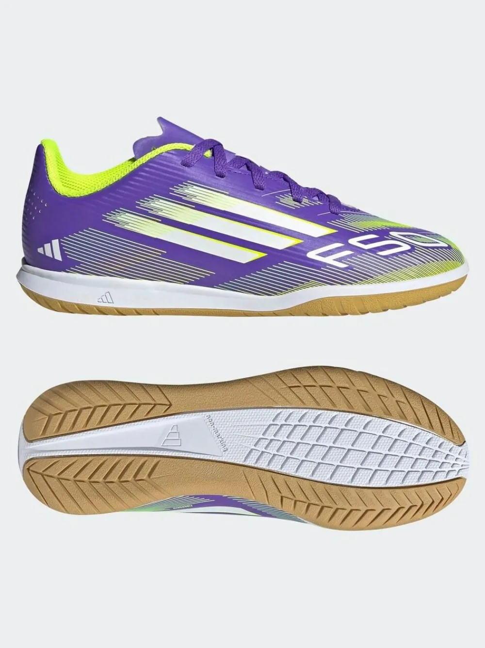 adidas Purple/White Kids F50 Club Indoor Boots^ Soccer Cleats
