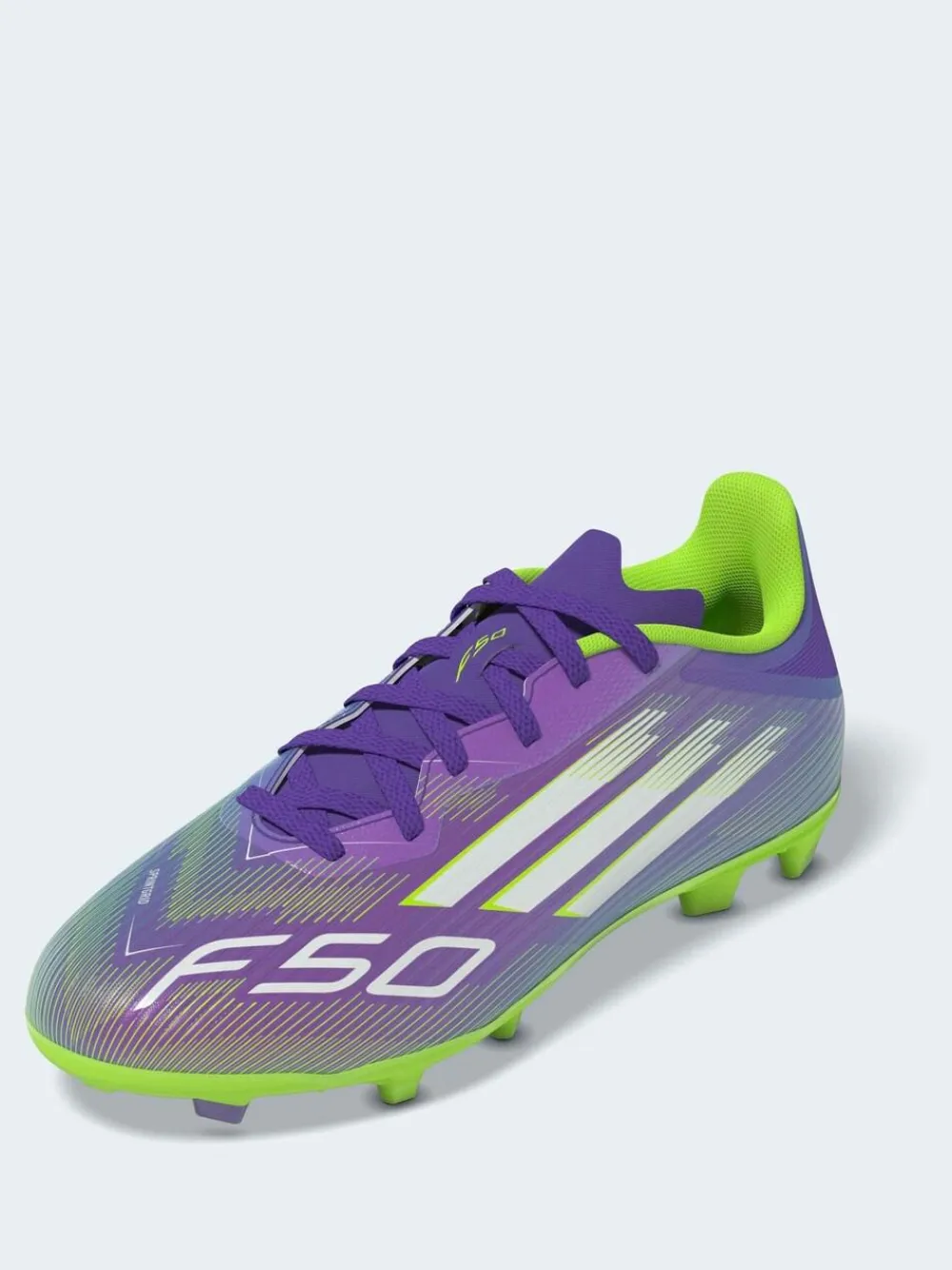 adidas Purple/White Kids F50 League Firm/Multi Ground Boots^ Soccer Cleats