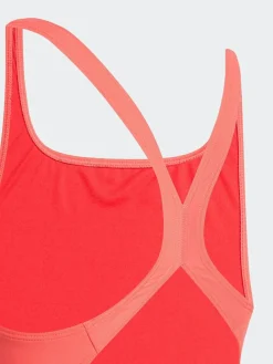 Hot adidas 3-Stripes C-Back Kids Swimsuit Red
