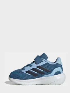 adidas Sky Blue Runfalcon 5 Hook and Loop Easy On Infant Trainers^BOY Sneakers|Sneakers