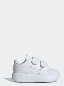 adidas White Advantage Hook and Loop Infant Trainers^ First Shoes